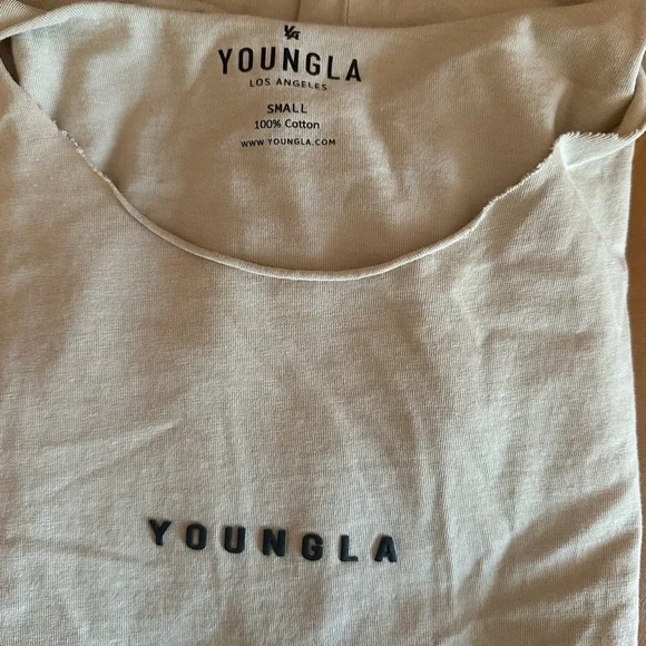 YoungLA Beige Cotton T-Shirt - Picture 3 of 5